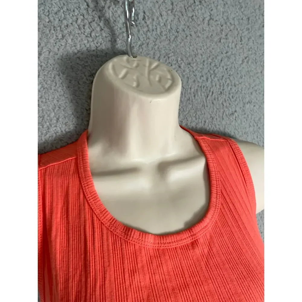 Fashion Nova‎ Women's 1X Orange Cutout Ribbed Bodycon Midi Dress Sleeveless - Picture 7 of 9